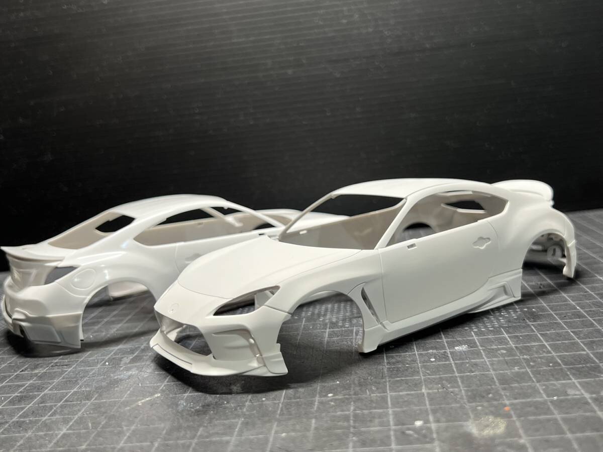 出力したカーモデル用ボディパーツ（未塗装）